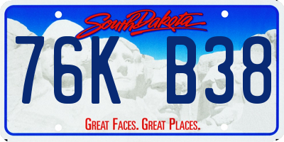 SD license plate 76KB38