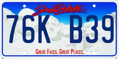 SD license plate 76KB39
