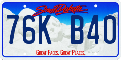 SD license plate 76KB40