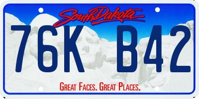 SD license plate 76KB42