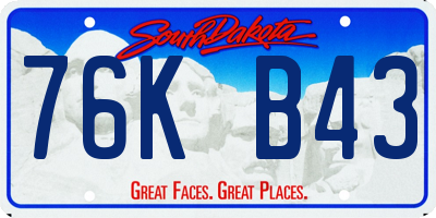 SD license plate 76KB43