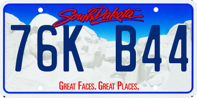 SD license plate 76KB44