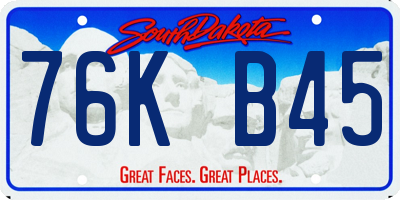 SD license plate 76KB45