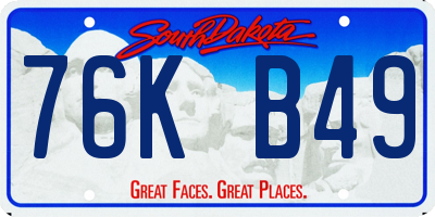 SD license plate 76KB49