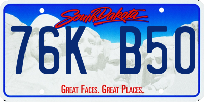 SD license plate 76KB50