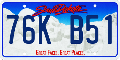 SD license plate 76KB51