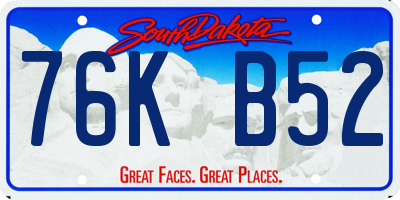 SD license plate 76KB52