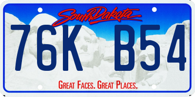 SD license plate 76KB54