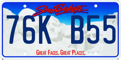 SD license plate 76KB55