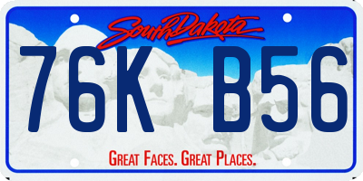 SD license plate 76KB56