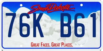 SD license plate 76KB61