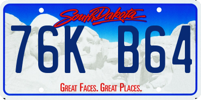 SD license plate 76KB64