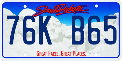 SD license plate 76KB65
