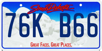 SD license plate 76KB66