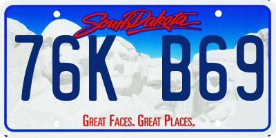 SD license plate 76KB69