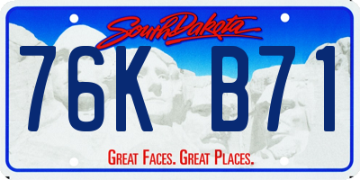 SD license plate 76KB71