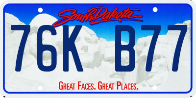SD license plate 76KB77