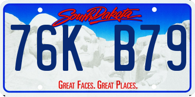 SD license plate 76KB79