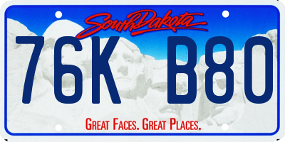 SD license plate 76KB80