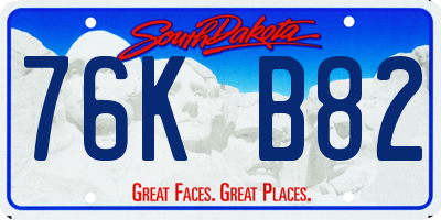 SD license plate 76KB82