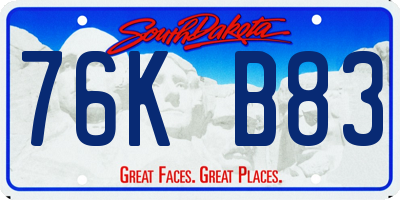 SD license plate 76KB83