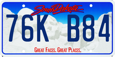 SD license plate 76KB84