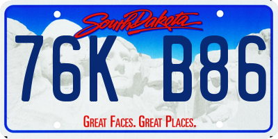SD license plate 76KB86