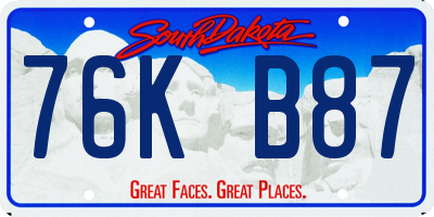 SD license plate 76KB87