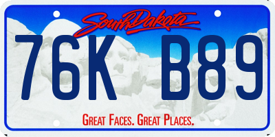 SD license plate 76KB89