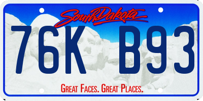 SD license plate 76KB93