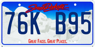 SD license plate 76KB95