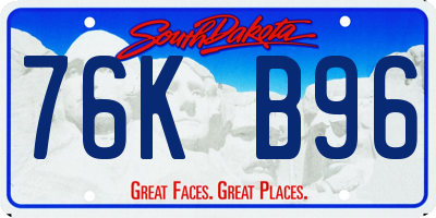 SD license plate 76KB96
