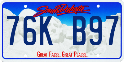 SD license plate 76KB97
