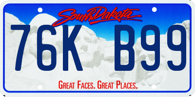 SD license plate 76KB99