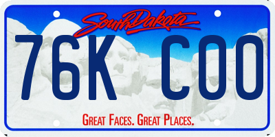 SD license plate 76KC00