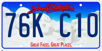 SD license plate 76KC10