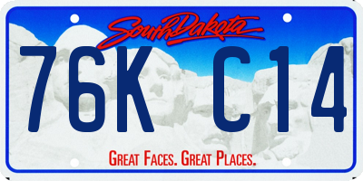 SD license plate 76KC14