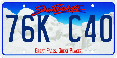 SD license plate 76KC40