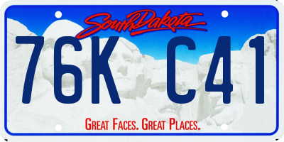 SD license plate 76KC41