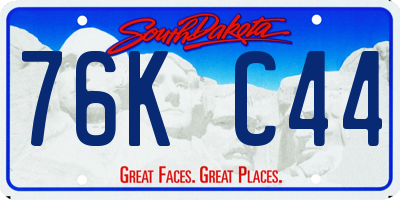 SD license plate 76KC44
