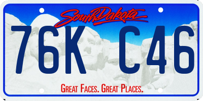 SD license plate 76KC46