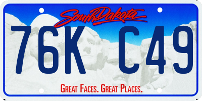 SD license plate 76KC49