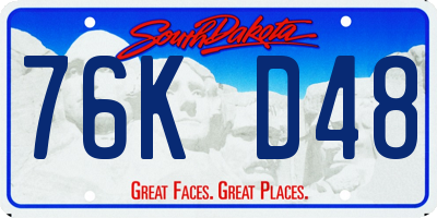 SD license plate 76KD48