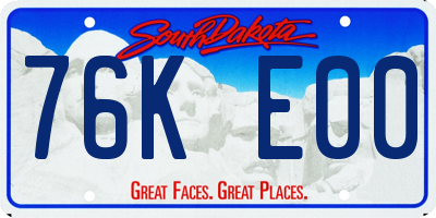 SD license plate 76KE00