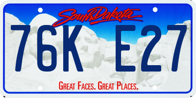SD license plate 76KE27