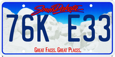 SD license plate 76KE33