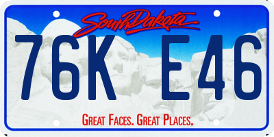 SD license plate 76KE46