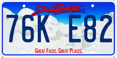 SD license plate 76KE82