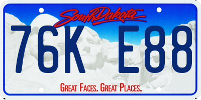 SD license plate 76KE88
