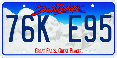 SD license plate 76KE95